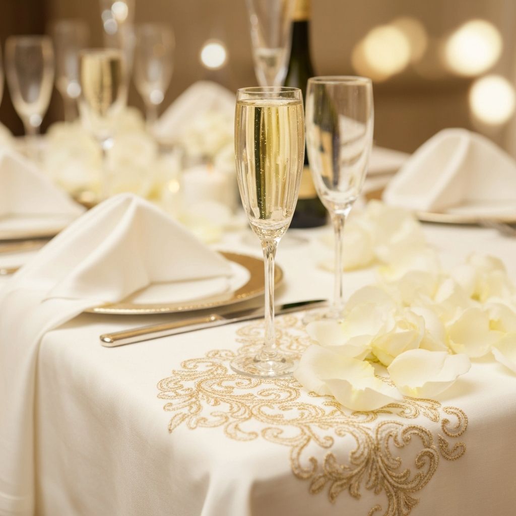 Luxury table setting details